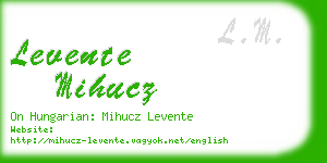 levente mihucz business card